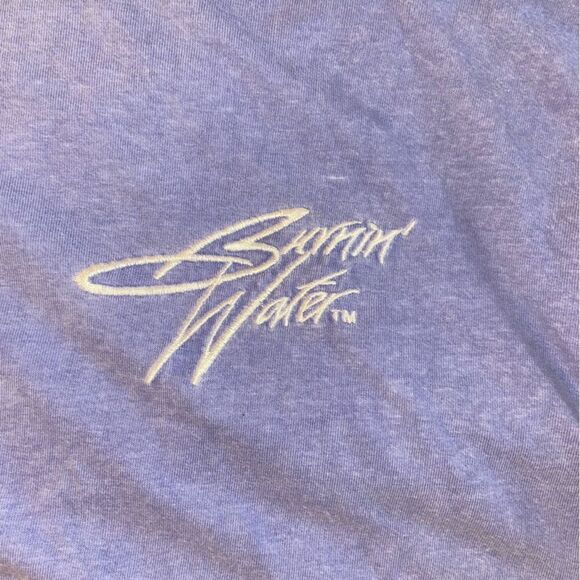 Vintage Surf Style Blue 80s 90s BURNIN' WATER TEXAS T Shirt XL - Picture 3 of 4